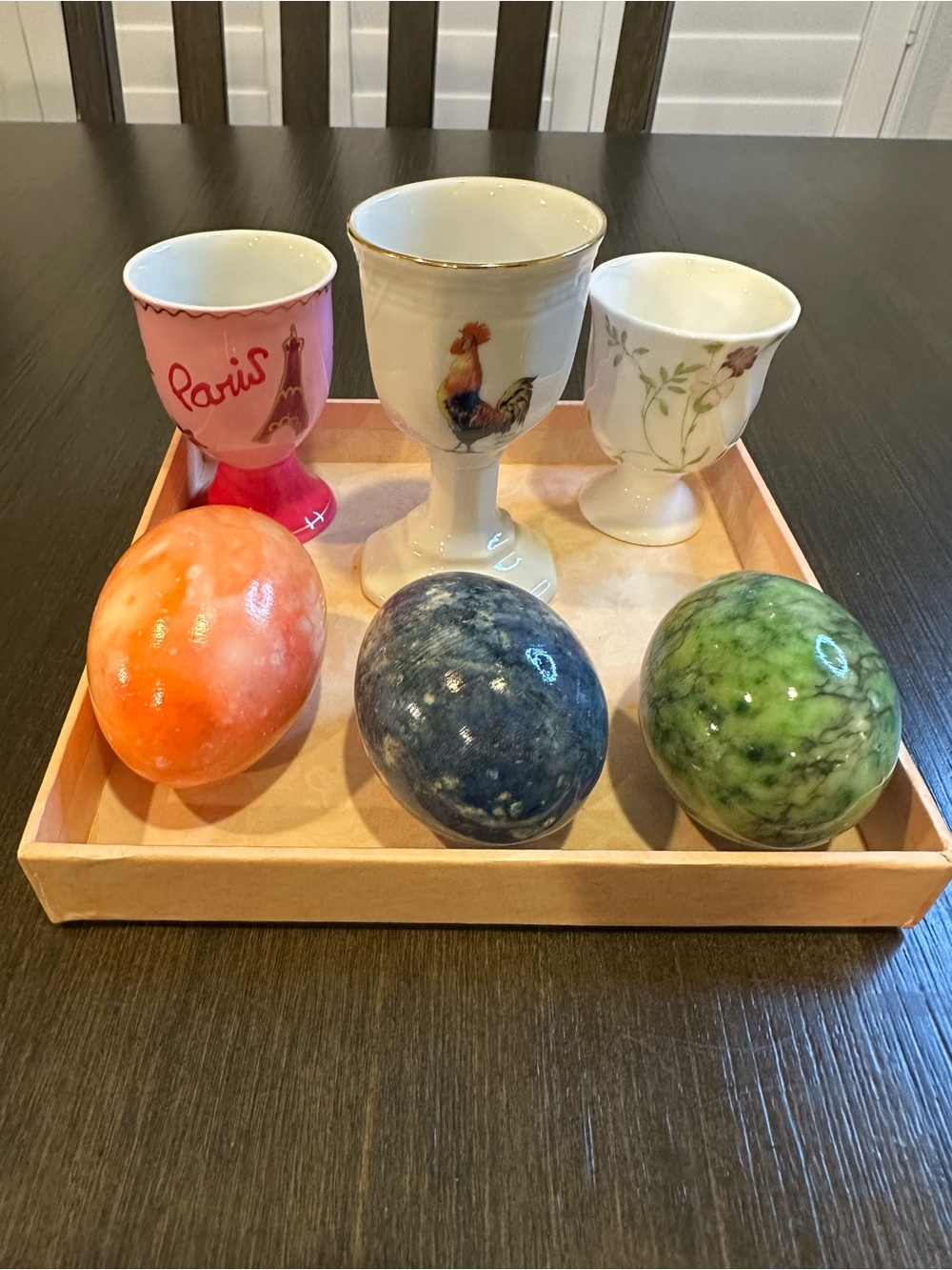 Wedgwood Paris en Couleur Jenny Nyström 3pc Bone China/Porcelain Egg Cups